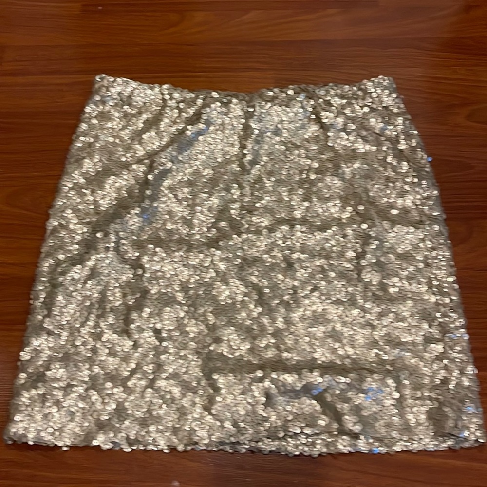 Gold sequin skirt